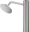 vidaXL Buitendouche met bruine basis 220 cm roestvrij staal