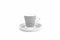Salt&Pepper Stripes Kop en Schotel - 0,19 l - 14,5 cm - zwart - 4 stuks