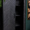 Kabinet kast Daan - Kabinet kast mangohout - Vakkenkast zwart 200 cm