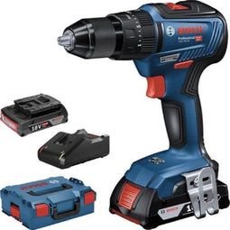 Bosch GSB 18V-55 Professional Accu schroef-klopboormachine - 2.0Ah Li-Ion - Inclusief Lader en 2 Accu's