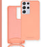 iMoshion Hoesje Geschikt voor Samsung Galaxy S21 Ultra Hoesje Met Koord - iMoshion Color Backcover met afneembaar koord - oranje