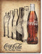 Retro Coca-Cola Wandbord 'bottle history' It's The real Thing - Metaal - 30 x 40 cm