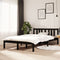 vidaXL - Bedframe - massief - hout - zwart - 120x200 - cm