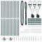 vidaXL - Gecombineerde - Ondiep - Palen - 13 - stukjes - Ø32 - mm - 180 - cm - Gegalvaniseerd - Staal