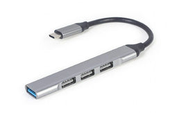 Gembird UHB-CM-U3P1U2P3-03 - USB Hub - 4-poorts met 1x USB 3.1 en 3x USB 2.0 - Zilver