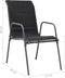 vidaXL - Tuinstoelen - stapelbaar - 2 - st - staal - en - textileen - zwart