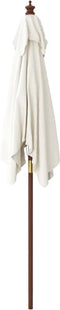 vidaXL - Parasol - met - houten - paal - 198x198x231 - cm - zandkleurig