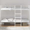 vidaXL - Stapelbed - zonder - matras - 100x200 - cm - staal - wit