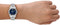 Emporio Armani Dames Horloge - Polshorloge 32 mm - Zilverkleurig met diepblauwe wijzerplaat