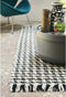 Brink en Campman - Atelier Poule 49805 Vloerkleed - 140x200 - Rechthoek - Laagpolig Tapijt - Modern - Blauw, Zwart_wit