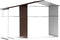 vidaXL - Tuinschuur - 277x192,5x179 - cm - gegalvaniseerd - staal - bruin