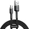 Baseus CAMKLF-BG1 - Micro USB Kabel 1m - Gevlochten - Zwart