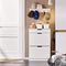 SoBuy FSR180-W - Schoenenkast - 2 Kleppen 1 Lade - Wit
