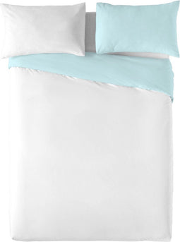 Noorse hoes Naturals FUNDA NORDICA BICOLOR REVERSIBLE Blauw Wit Bed van 135 (220 x 270 cm)