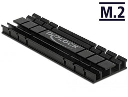 Delock 18285 - M.2 SSD Koeling - Passieve koeling - Zwart