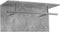 FMD Wandkapstok 72x29,3x34,5 cm betongrijs