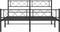 vidaXL - Bedframe - met - hoofd- - en - voeteneinde - metaal - zwart - 135x190 - cm