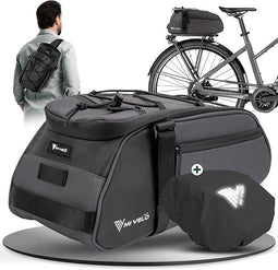 MIVELO Fietstas - 3-in-1 Waterdicht - 9 liter - Donkergrijs
