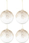 J-Line Doos Van 4 Kerstbal Pailletten Glas Transparant/Goud