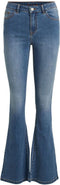 VILA VIEKKO RW FLARED JEANS - Flared Jeans - Stretch - Medium Blue Denim - Maat L X L32