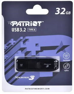 Patriot Xporter 3 - USB Stick 32GB - USB 3.2 (Gen1, 5Gb/s) - Zwart