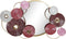 Wandspiegel DKD Home Decor S3019207 Spiegel Roze Gouden Metaal Wit Cirkels (116 x 8 x 71 cm)