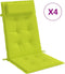 vidaXL - Stoelkussens - 4 - st - hoge - rug - oxford - stof - heldergroen