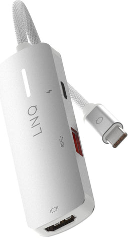 Linq 4K HDMI Adapter - 3in1 Multiport Hub - 140W USB-C PD en 5Gbps USB-A - Space Grey