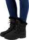 Warmbat Abbott - Snowboots - Waterafstotend leer - Gevoerd met Merino schapenwol - Zwart - Maat 41