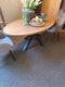 HSM Collection ovale eettafel - 220x110 cm - massief mangohout/metaal