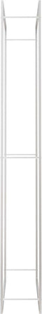 vidaXL - Haardhoutrek - 110x28x214 - cm - roestvrij - staal