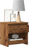 vidaXL - Nachtkastje - 40x30x39 - cm - bewerkt - hout - oud - houtkleurig