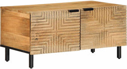 vidaXL - Salontafel - 80x50x40 - cm - massief - mangohout - bruin