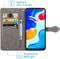 imoshion Hoesje Geschikt voor Xiaomi Redmi Note 11 (4G) / Redmi Note 11S (4G) Hoesje Met Pasjeshouder - imoshion Mandala Bookcase - Grijs