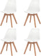 vidaXL - Eetkamerstoelen - 4 - st - kunststof - wit