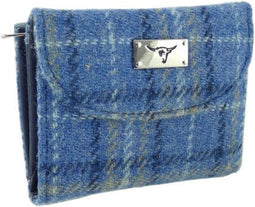 Dames Portemonnee Jura Lichtblauw - Harris Tweed - Glen Appin of Scotland