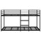 vidaXL - Stapelbed - zonder - matras - 80x200 - cm - staal - zwart