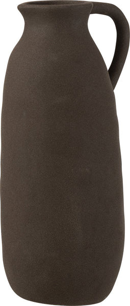 J-Line vaas Kruik - keramiek - zwart - large - 36 cm hoog