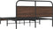vidaXL - Bedframe - zonder - matras - bewerkt - hout - bruin - eikenkleur - 160x200 - cm