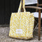 Riviera Maison Katoen en draagtas, Stevige Schoudertas met RM print - RM Monogram Tote Bag - Geel - Katoen