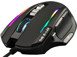 THE G-LAB Kult Nitrogen ATOM - Gamemuis - 4800 DPI - RGB-achtergrondverlichting - 9 Programmeerbare knoppen - Ergonomisch ontwerp