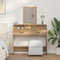 vidaXL - Kaptafel - met - Lades - - - Artisan - Eiken, - 100x41x140 - cm