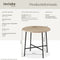 tectake® Ronde Eettafel Ennis - Industrieel Design - MDF Houtlook - Zwart Metaal Frame - Lichtbruin - Ø 80 cm (Ø x H)