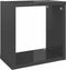 vidaXL - Wandschappen - kubus - 4 - st - 26x15x26 - cm - hoogglans - grijs