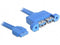 Delock 82941 - USB 3.0 Pin Header Kabel - 2x USB 3.0-A Vrouw - Blauw
