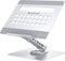 Conceptronic DONN27G - Laptop Standaard - 7-in-1 USB 3.2 Gen 1 Docking Station 360° draaibaar - Zilver