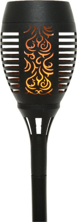 Solar tuinfakkel zwart met vlameffect 49 cm - Solarlampen - Fakkels - Tuinverlichting