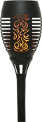 Solar tuinfakkel zwart met vlameffect 49 cm - Solarlampen - Fakkels - Tuinverlichting