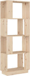 vidaXL - Boekenkast/kamerscherm - 51x25x132 - cm - massief - grenenhout