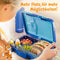 Funkelfuchs® - Lunchbox kinderen - Lekvrij en vaatwasserbestendig - Blauw